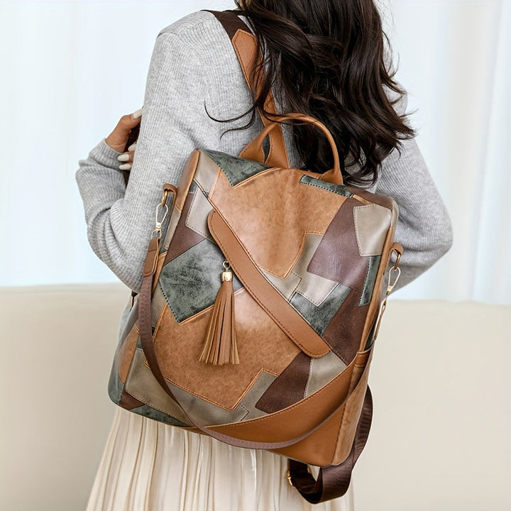 Reagan - Anti-Theft Plaid Backpack
