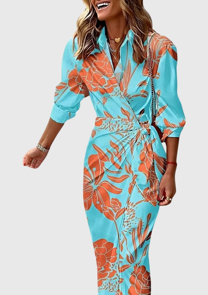 Everly | Women's Elegant Wrap Dress With Print