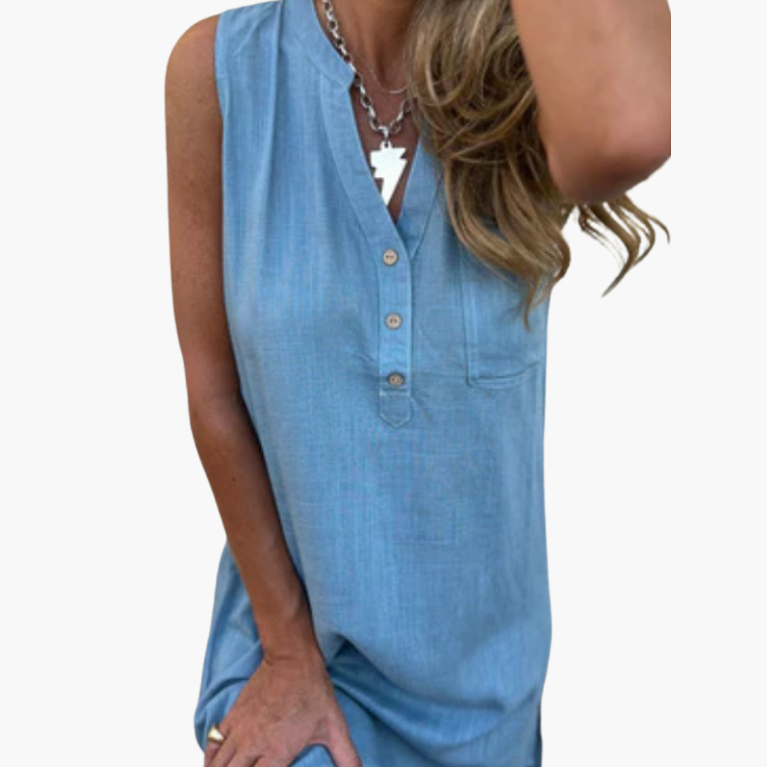Harper | Sleeveless V-Neck Dress
