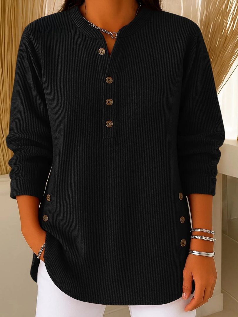 Neva Button-Front Henley Tunic