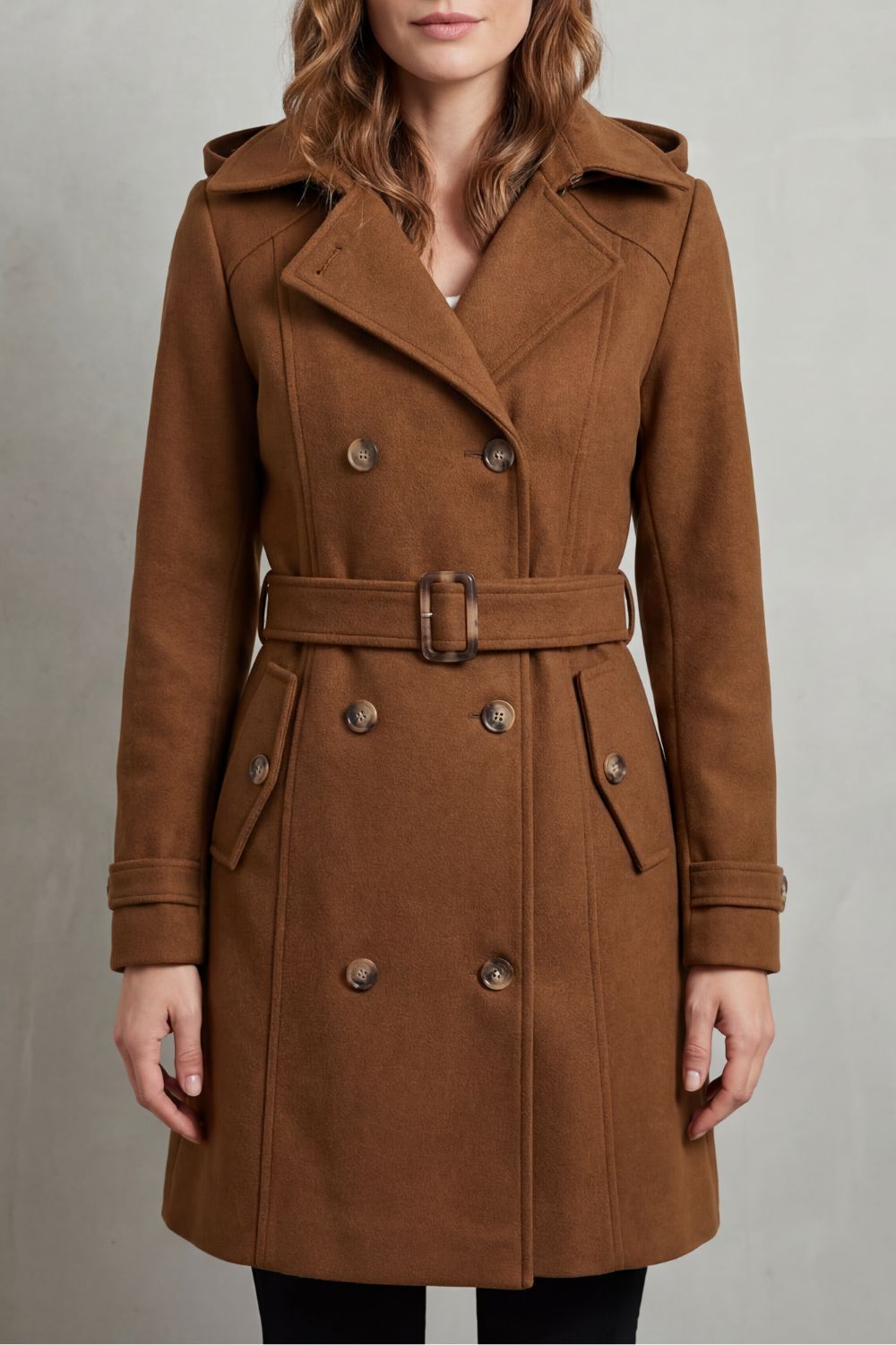 Solivane | Women's Tailored Elegance Hooded Trench Coat