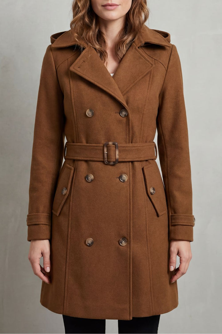 Solivane | Women's Tailored Elegance Hooded Trench Coat