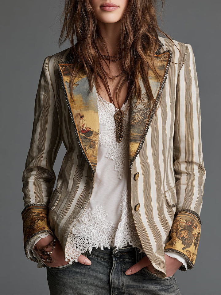 Sondra | Boho Artisan Lapel Blazer