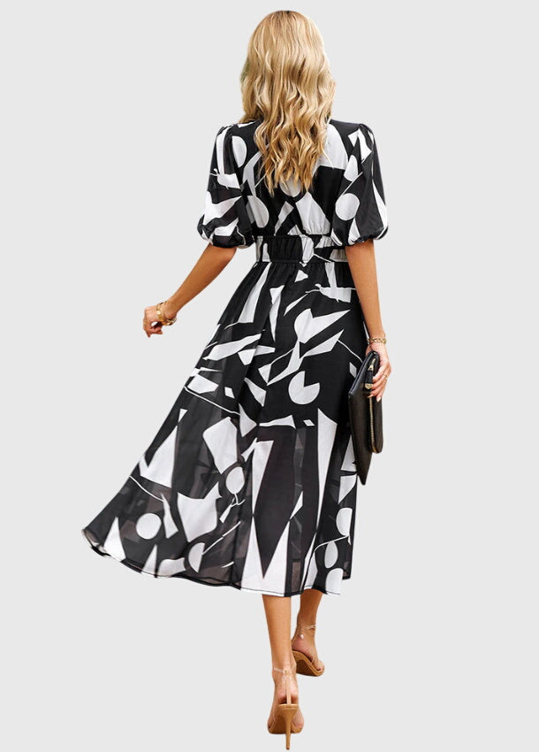 Merlin | Women's Flattering Floral Midi Dress