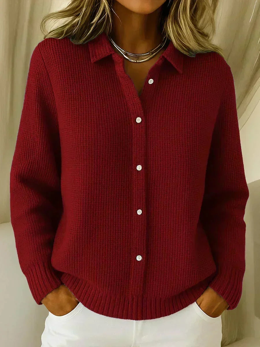 Camille Textured Knit Button-Up Cardigan