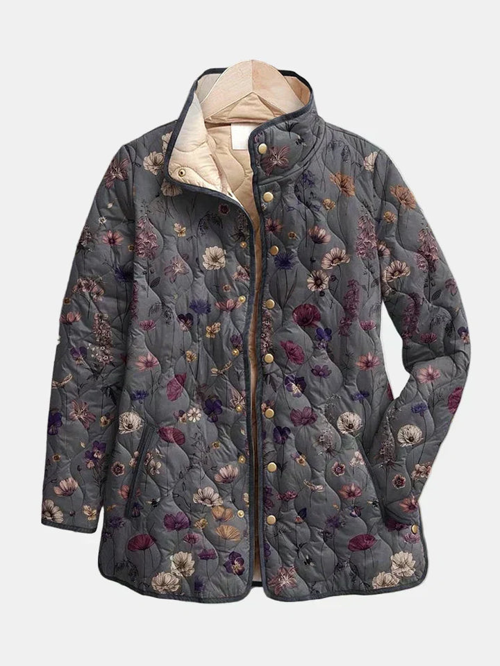 Madison | Floral Print Quilted Jacket