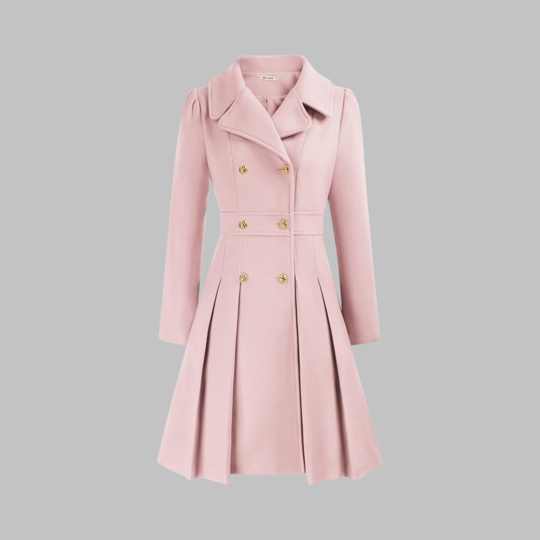 Dami | Women's Classy Double Button Long Sleeve Coat