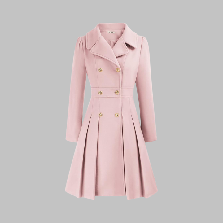 Dami | Women's Classy Double Button Long Sleeve Coat