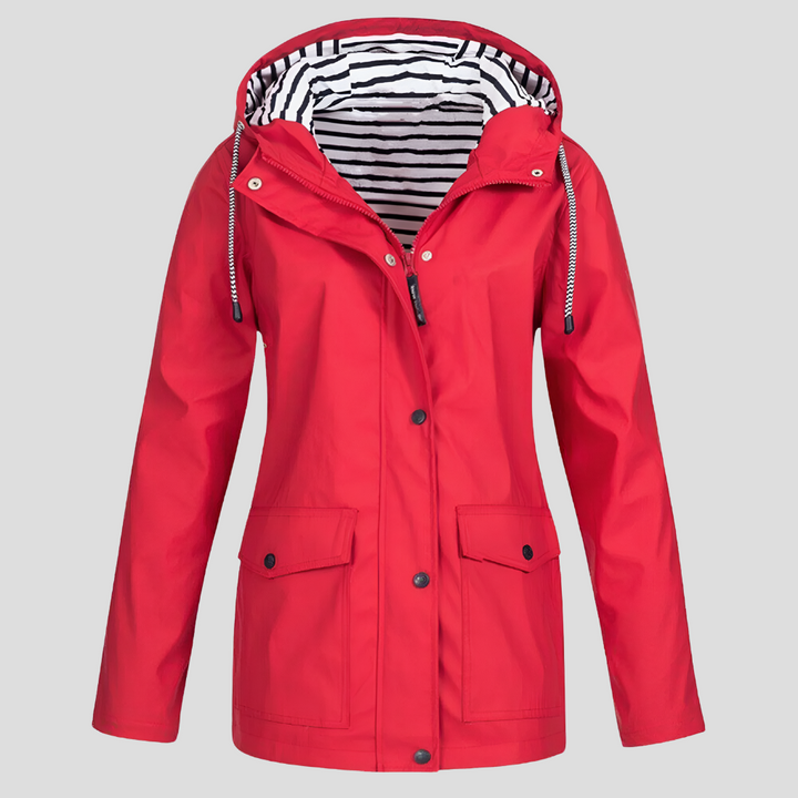 Maureen | Women's Waterproof Hooded Raincoat with Zip Closure