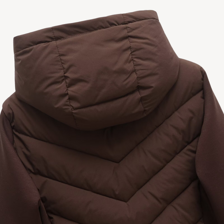 Nora | Women's Chevron Quilted Jacket with Hood