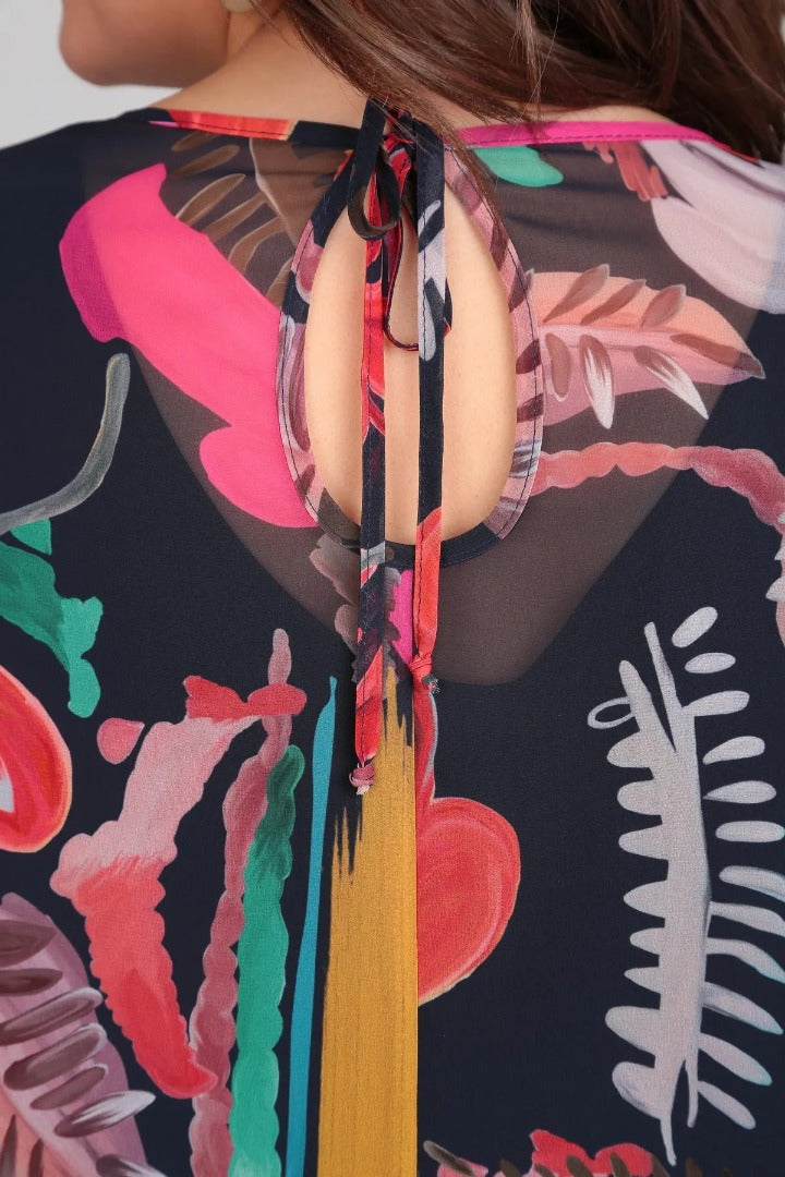 Flora - Modern Floral Midi Dress