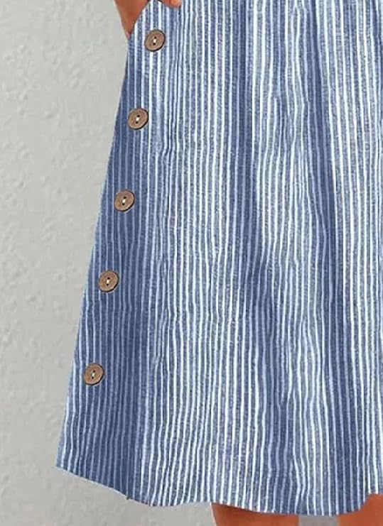 Carmen – Striped Cotton Midi Dress