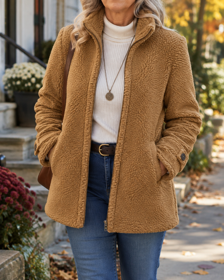 Rebecca Cozy Stand-Collar Jacket