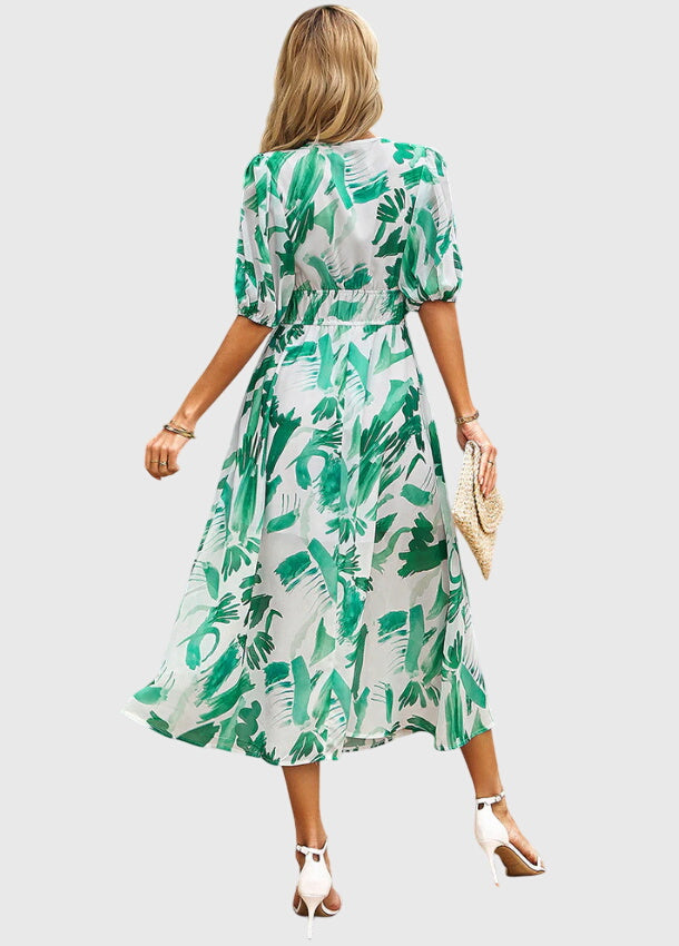 Merlin | Women's Flattering Floral Midi Dress