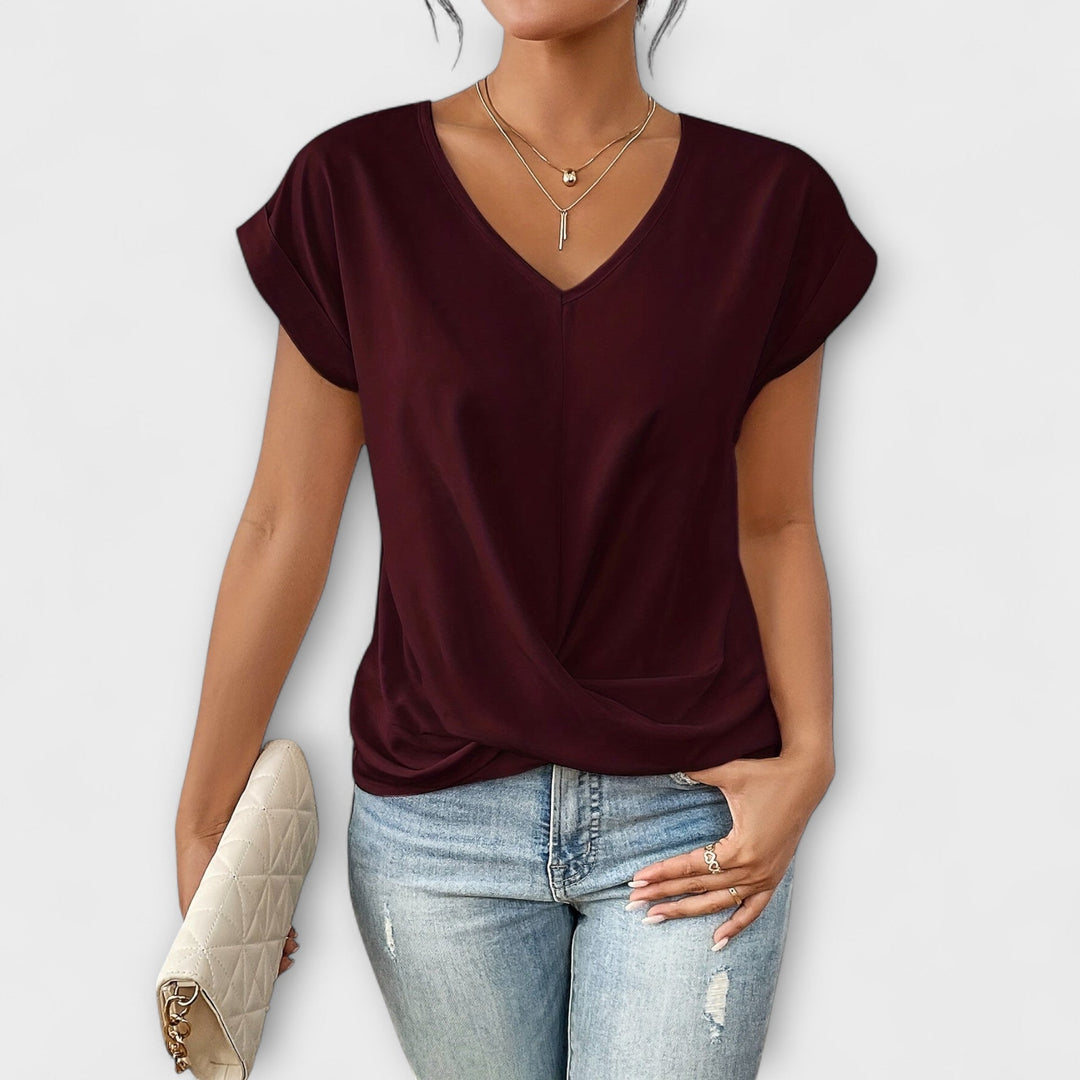 Carlinda | Women's Elegant V-Neck Top