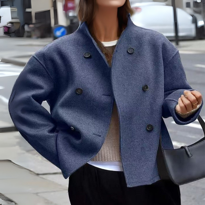 Bini | Women's Cozy Long Sleeve Stand Collar Coat