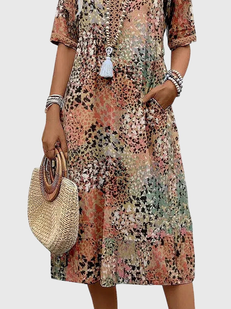 Bella | Women's Elegant Floral Midi Dress