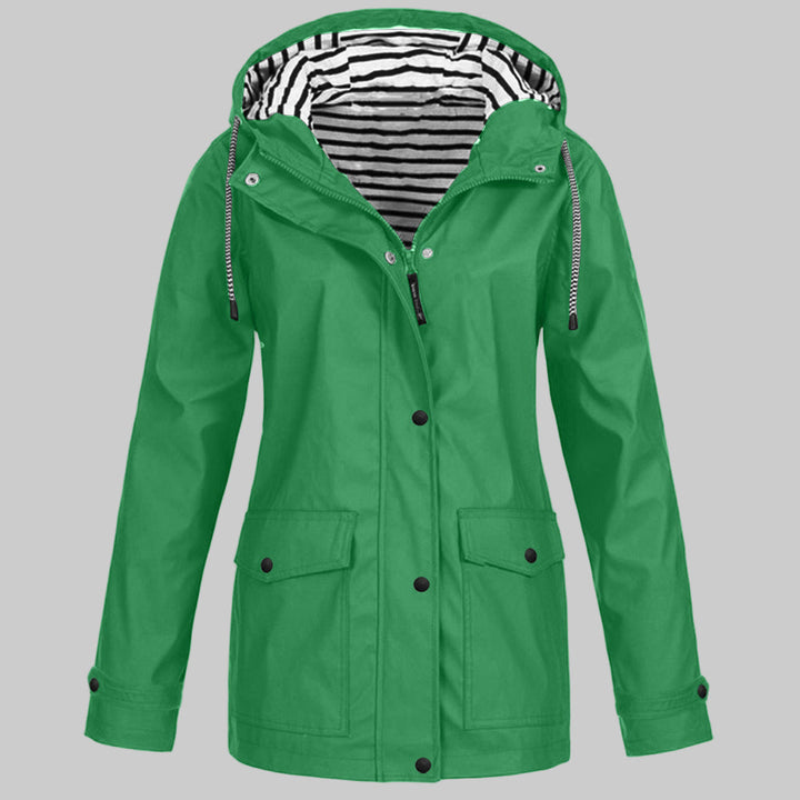 Maureen | Women's Waterproof Hooded Raincoat with Zip Closure
