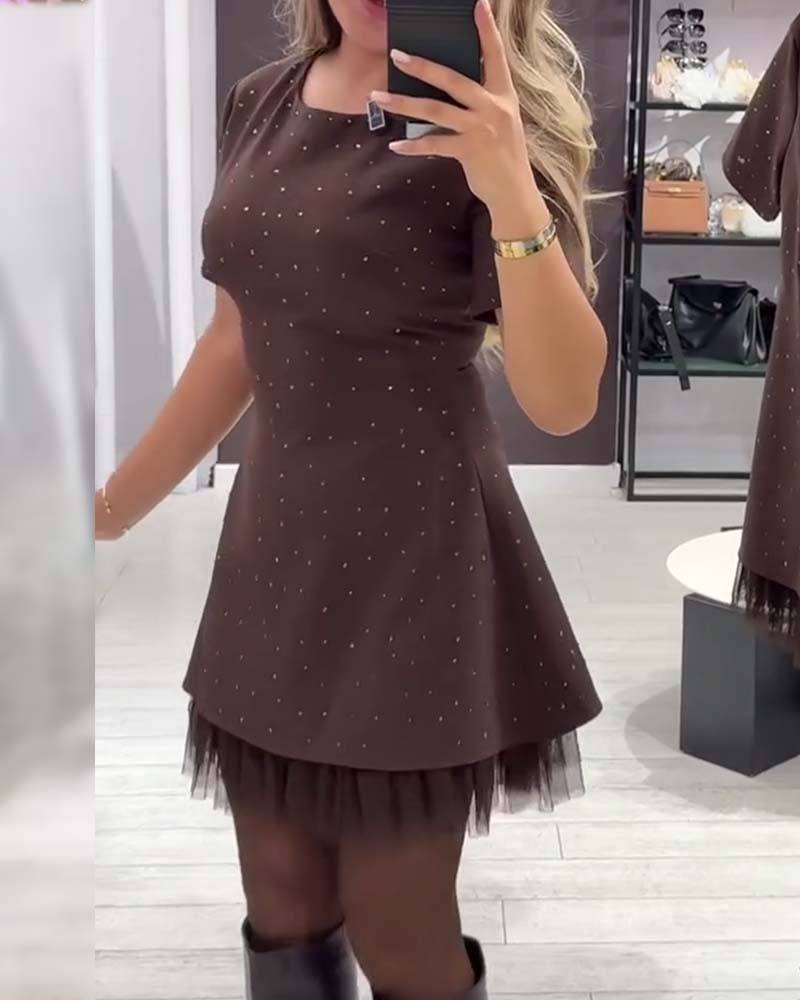 Cassie - A-Line Patchwork Dress