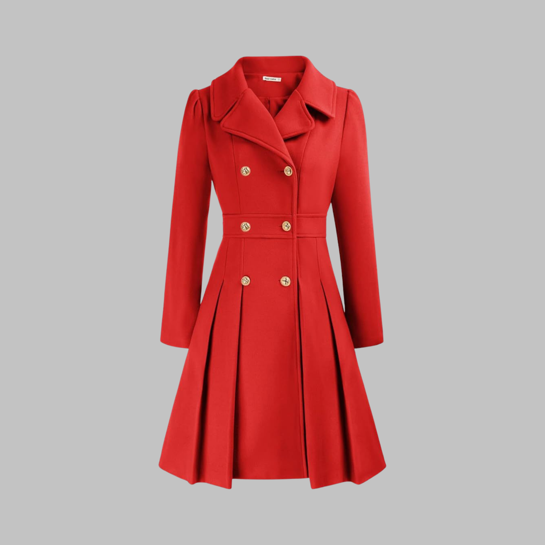 Dami | Women's Classy Double Button Long Sleeve Coat