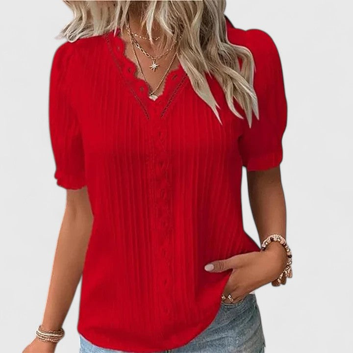 Avienne | Women's Elegant V-Neck Blouse