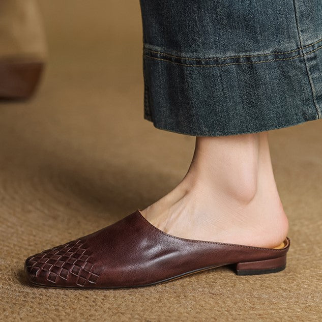 Arden | Women's Woven Leather Mules