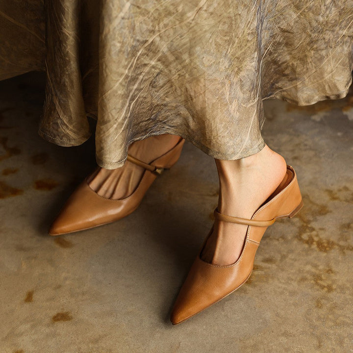 Liora | Women's Sculpt Leather Mules