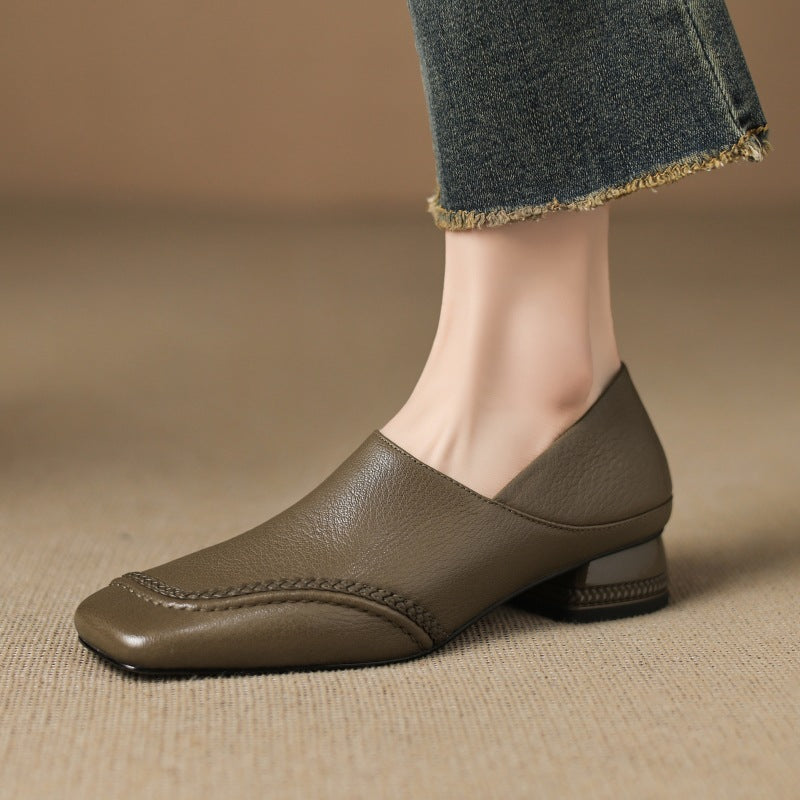 Marquette | Women's Square-Toe Leather Slip-On