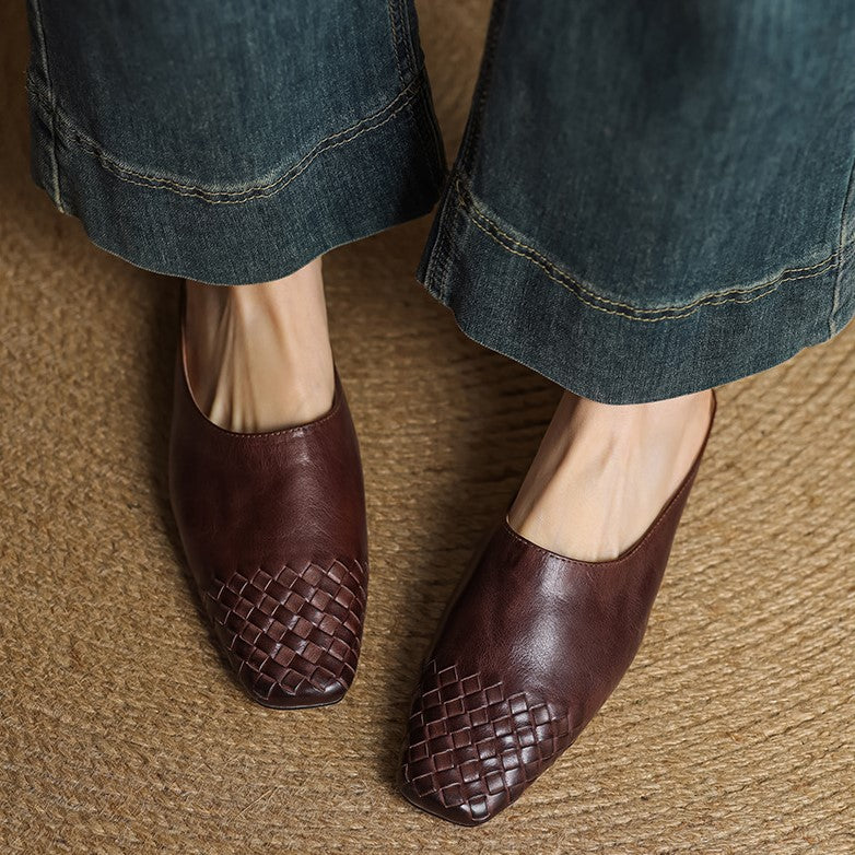 Arden | Women's Woven Leather Mules