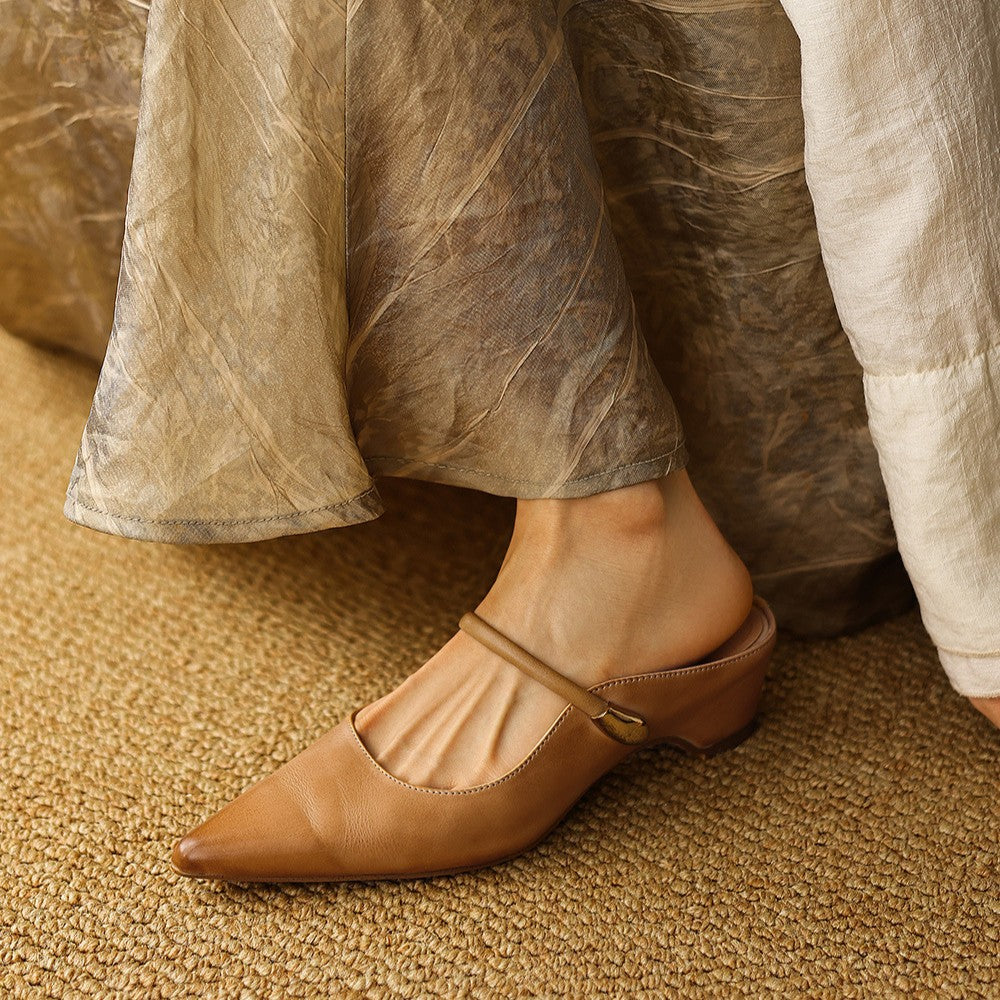 Liora | Women's Sculpt Leather Mules
