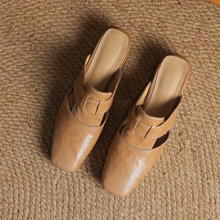 Rosel | Women's Square-Toe Leather Mules