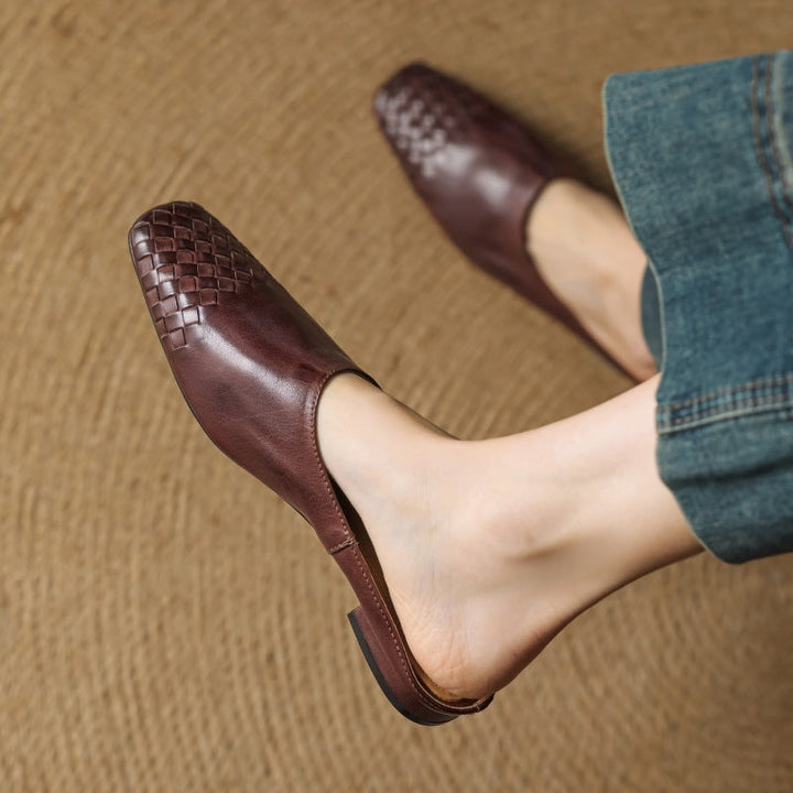 Arden | Women's Woven Leather Mules