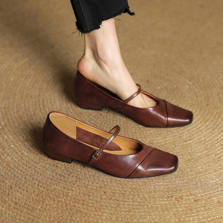 Aurette | Women's Leather Mary Jane Flats