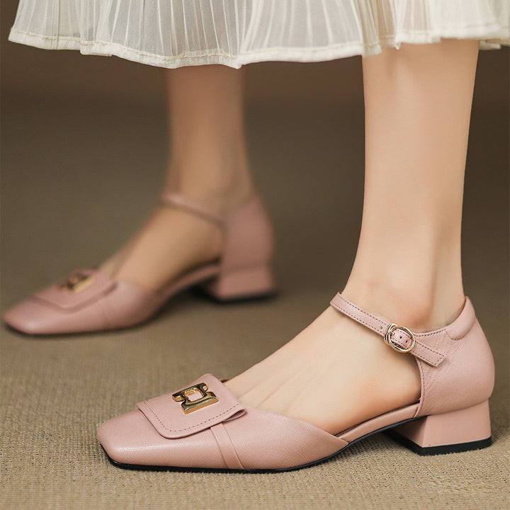 Elvane | Women's Buckle Leather Mary-Janes