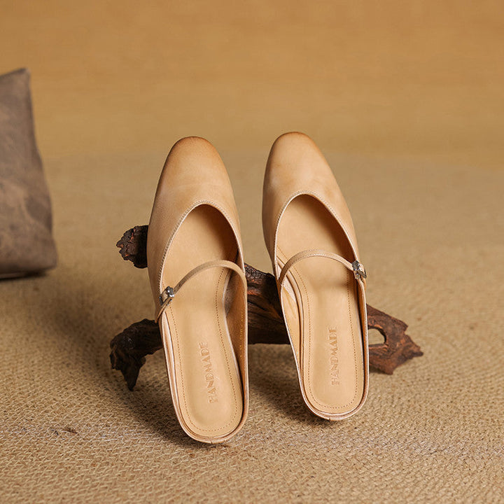Selma | Women's Mary-Jane Leather Mules