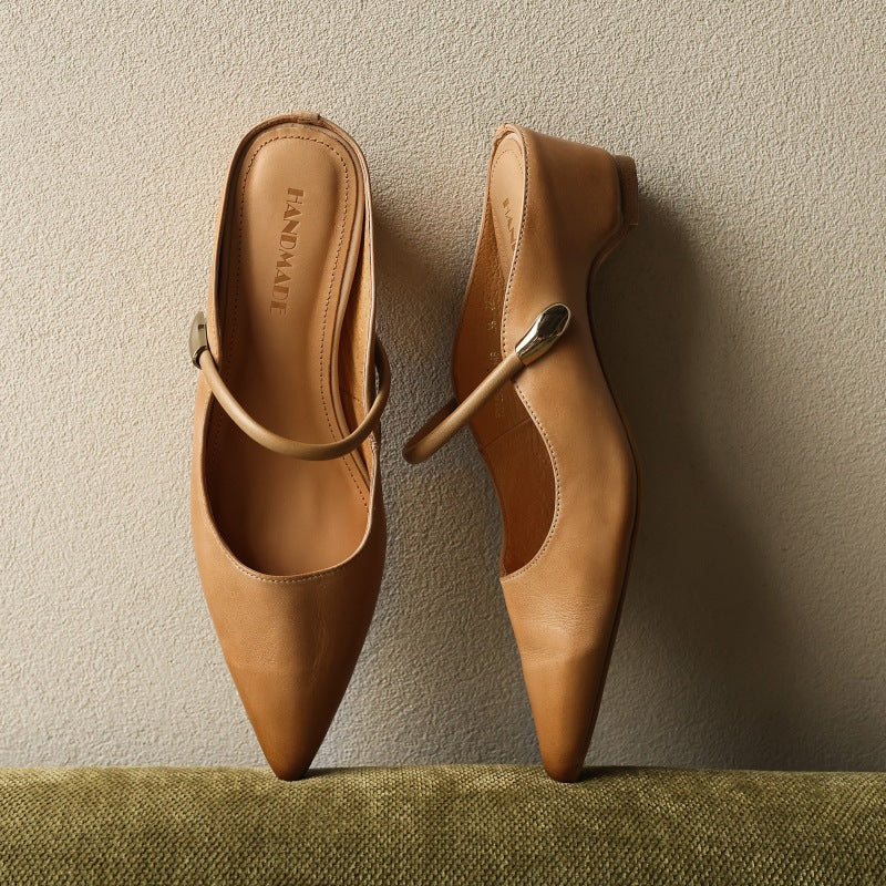 Liora | Women's Sculpt Leather Mules