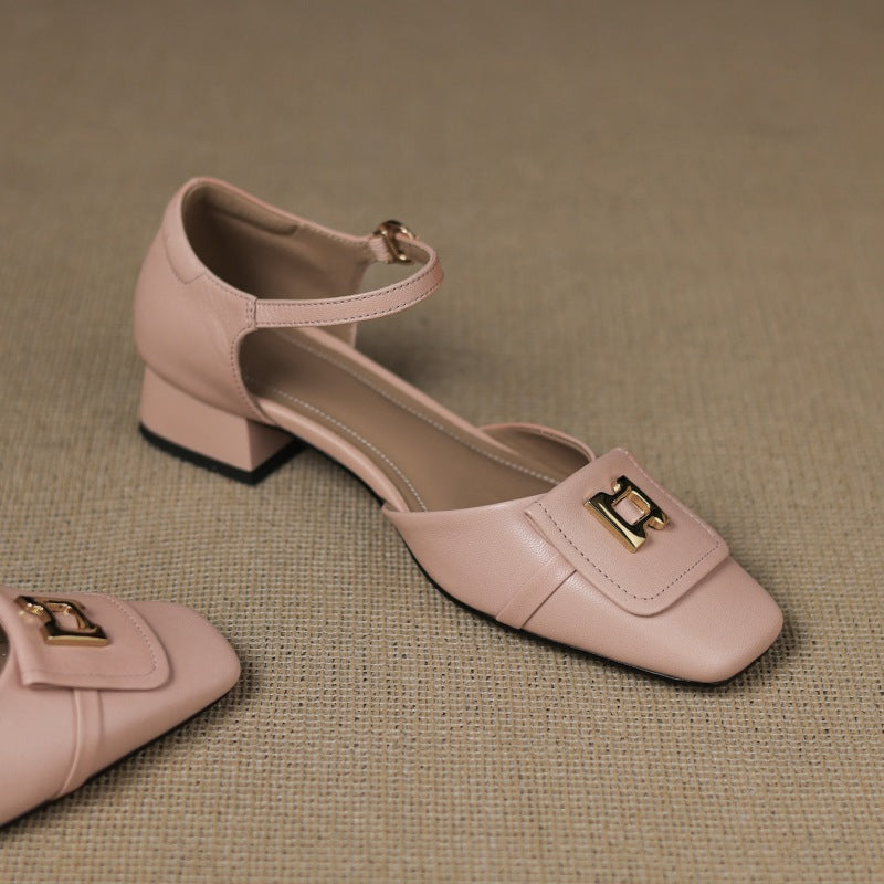 Elvane | Women's Buckle Leather Mary-Janes