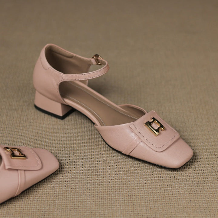 Elvane | Women's Buckle Leather Mary-Janes