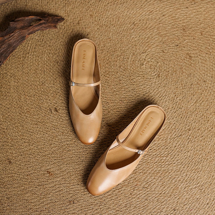 Selma | Women's Mary-Jane Leather Mules