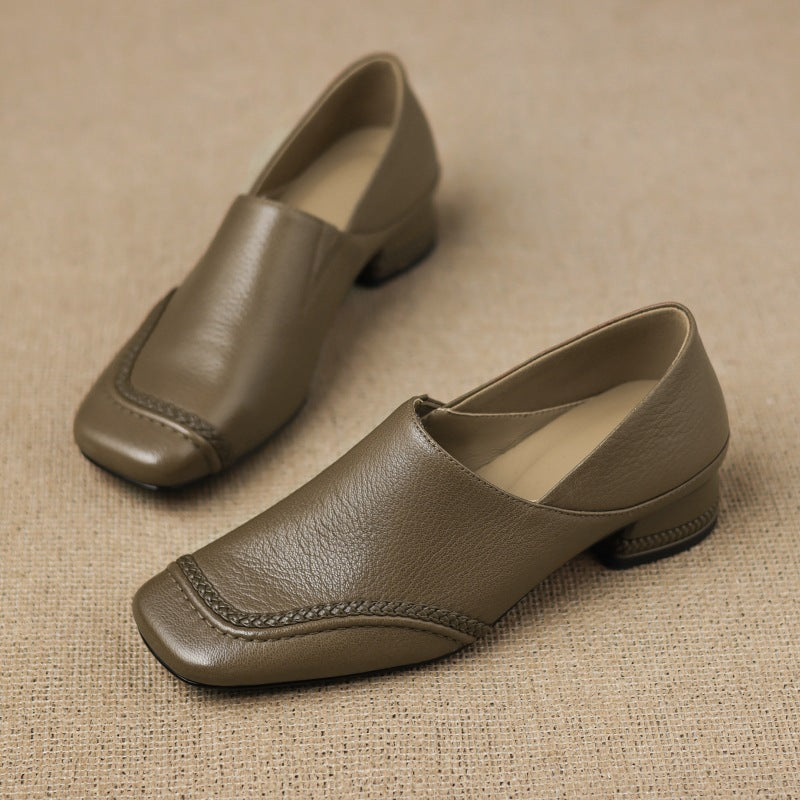 Marquette | Women's Square-Toe Leather Slip-On