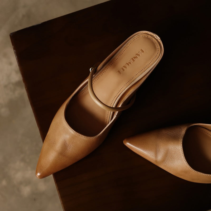 Liora | Women's Sculpt Leather Mules