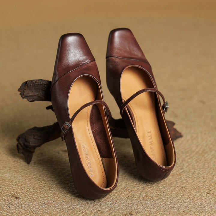 Aurette | Women's Leather Mary Jane Flats