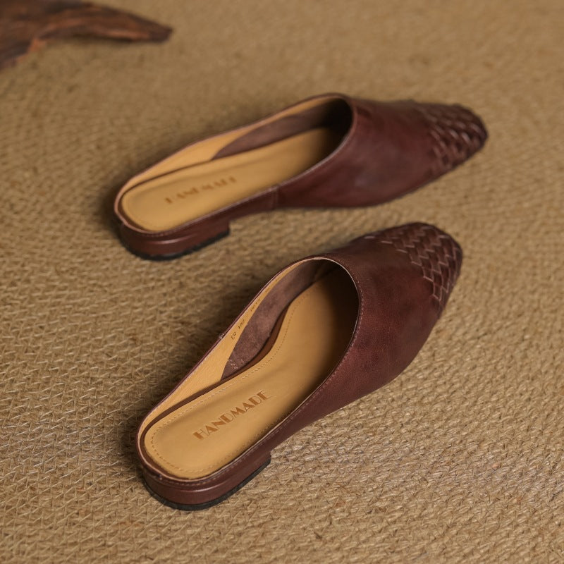 Arden | Women's Woven Leather Mules