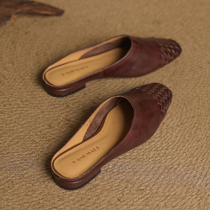 Arden | Women's Woven Leather Mules