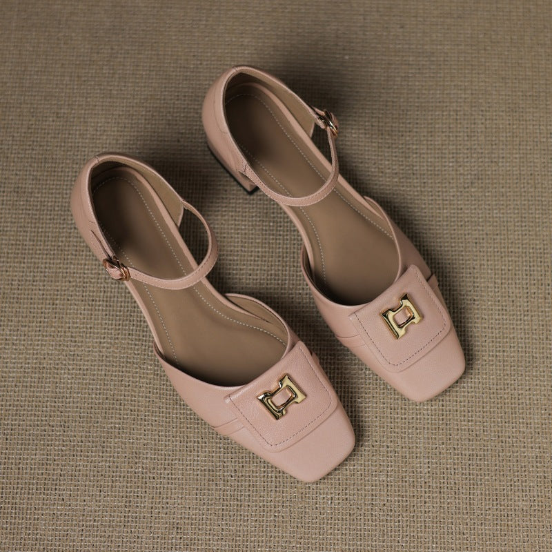 Elvane | Women's Buckle Leather Mary-Janes