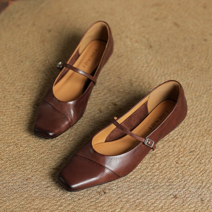 Aurette | Women's Leather Mary Jane Flats