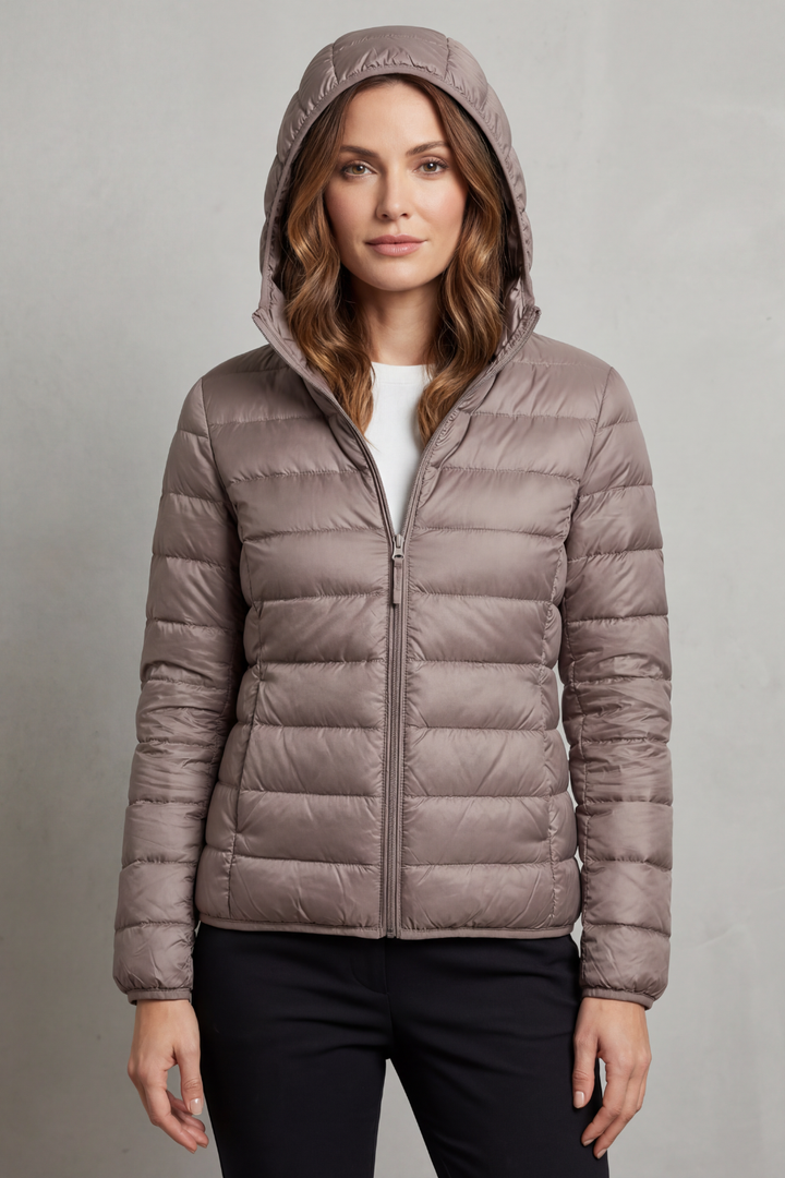 Aela | Women's Ultra Light Packable Hooded Puffer Jacket
