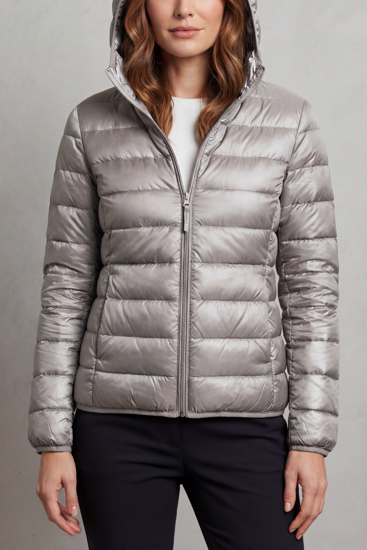 Aela | Women's Ultra Light Packable Hooded Puffer Jacket