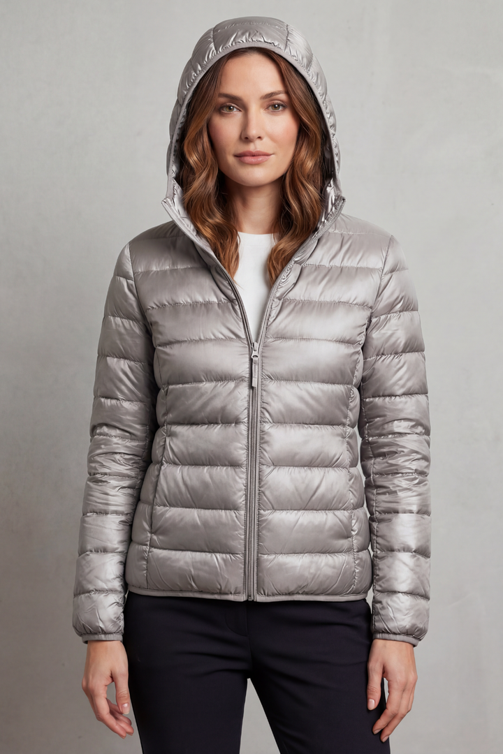 Aela | Women's Ultra Light Packable Hooded Puffer Jacket