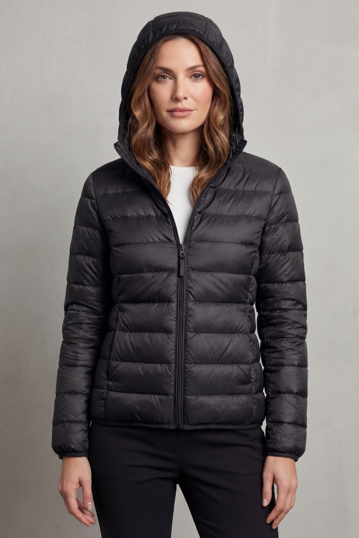 Aela | Women's Ultra Light Packable Hooded Puffer Jacket